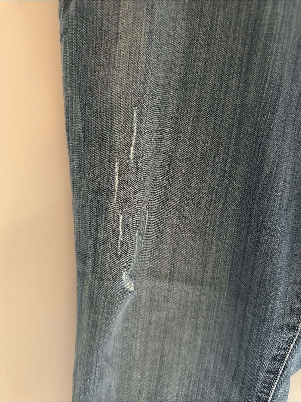 Simply Vera Vera Wang Straight Leg Blue Jeans Size 16PS Short Petite Distressed - Picture 5 of 10